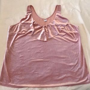 Old Navy pink stretchy velvety 2X tank top